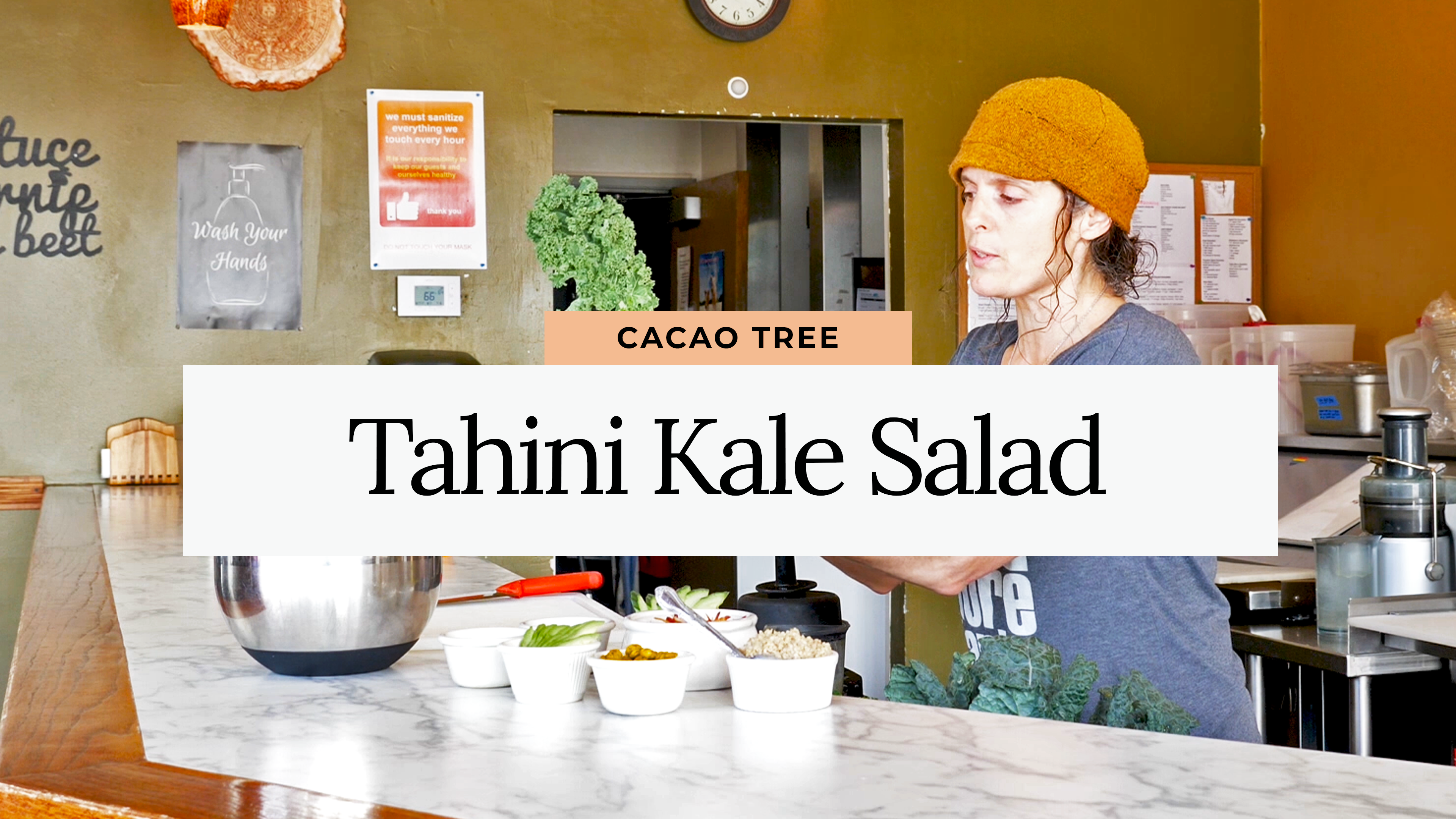 Cacao Tree Cafe: Tahini Kale Salad 