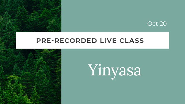 Pre-Recorded In-Studio Yinyasa with K...