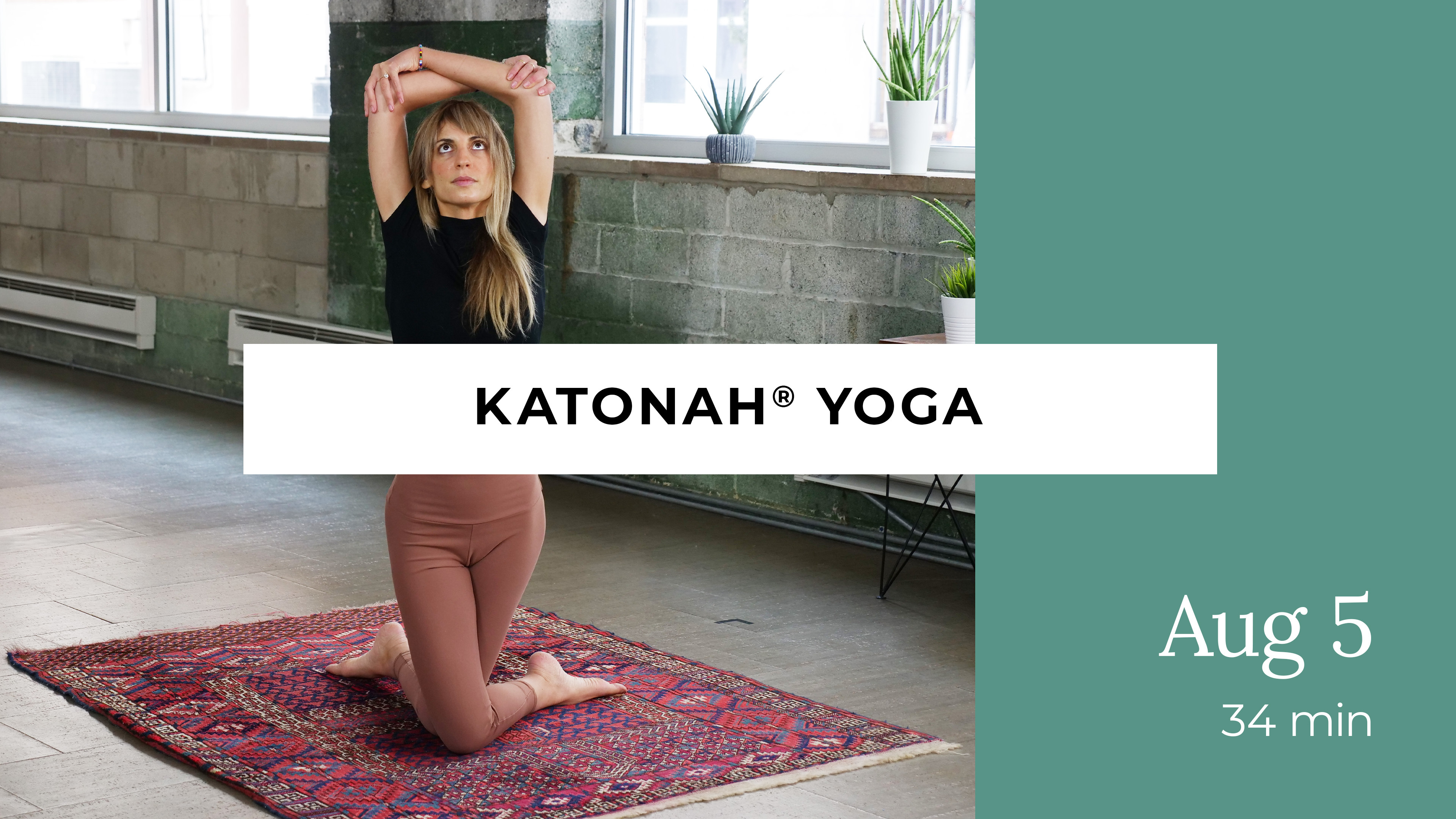 34 Minute Katonah Yoga: Warriors + Hips on a Chair