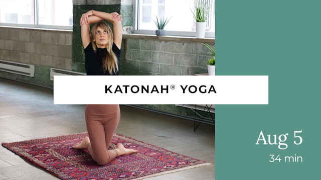 34 Minute Katonah Yoga: Warriors + Hips on a Chair