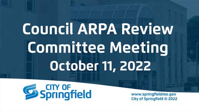 Council ARPA Review Committee Meeting...