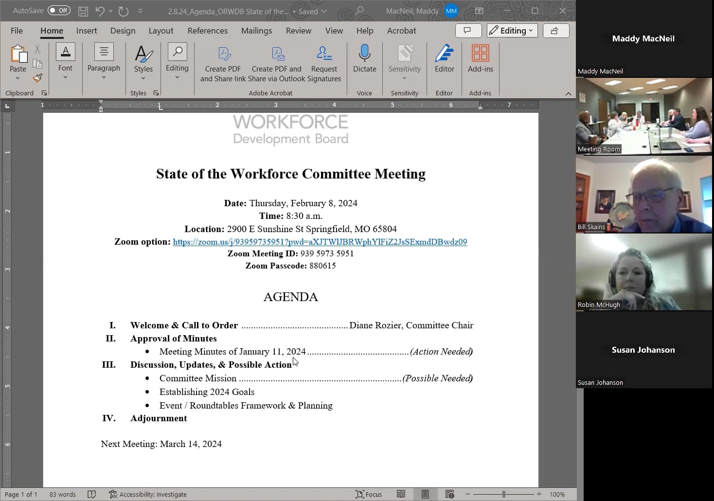 Part B_State of the Workforce Committee Meeting - February 8, 2024