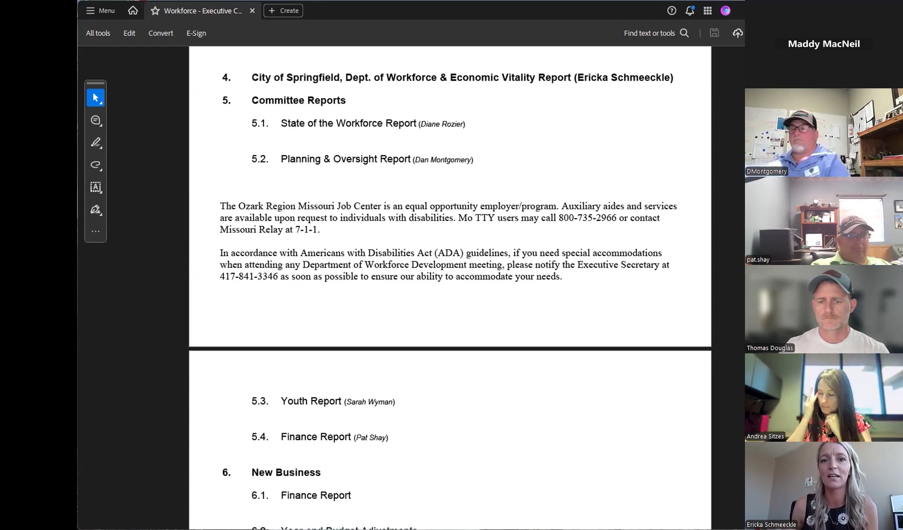 Executive Committee Meeting - July 24, 2025