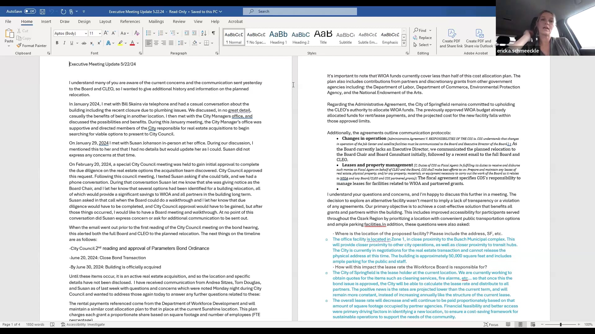 Executive Committee Meeting - May 23, 2024