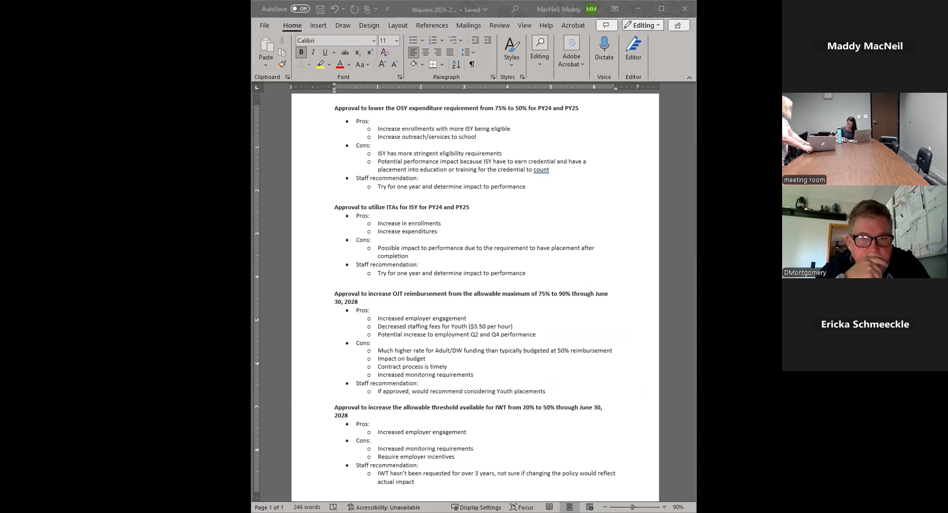 Executive Committee Meeting - July 25, 2024