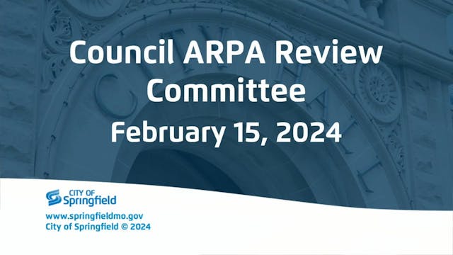 Council ARPA Review Committee Meeting...