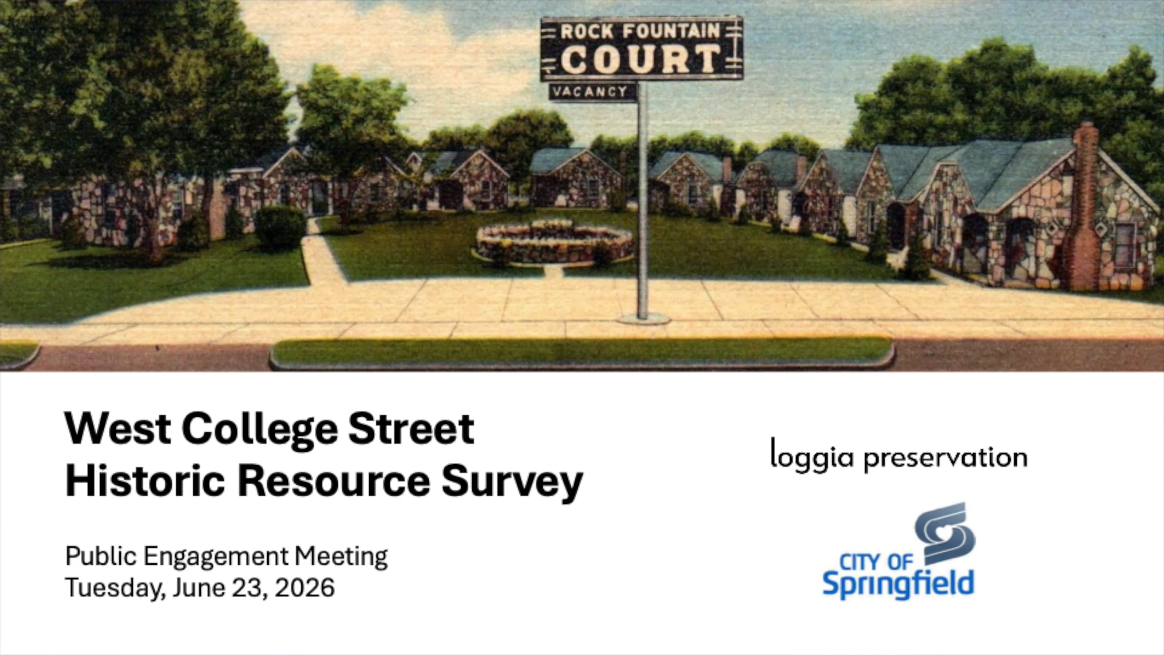 West College Street Historic Resource Survey Meeting - June 23, 2026