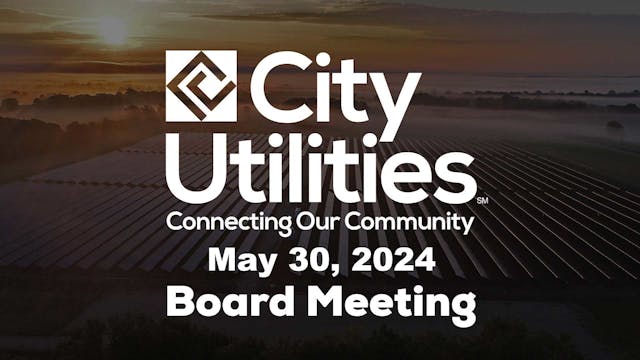 City Utilities Board Meeting - May 30...