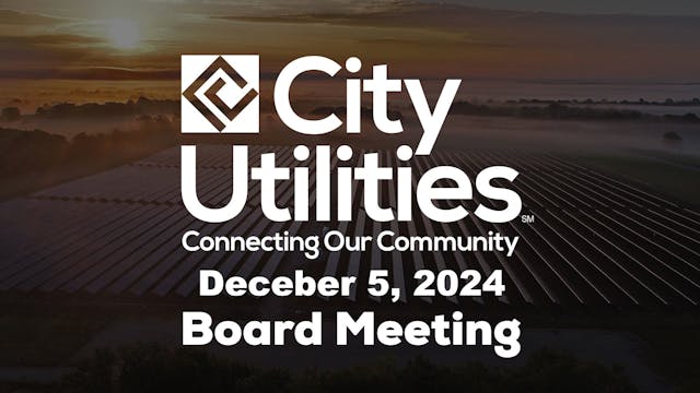 City Utilities Board Meeting - Decemb...