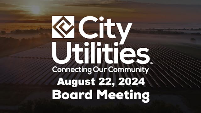 City Utilities Board Meeting - August...