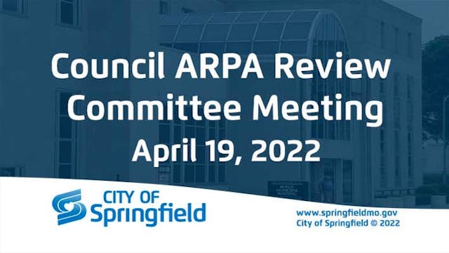 Council ARPA Review Committee Meeting...