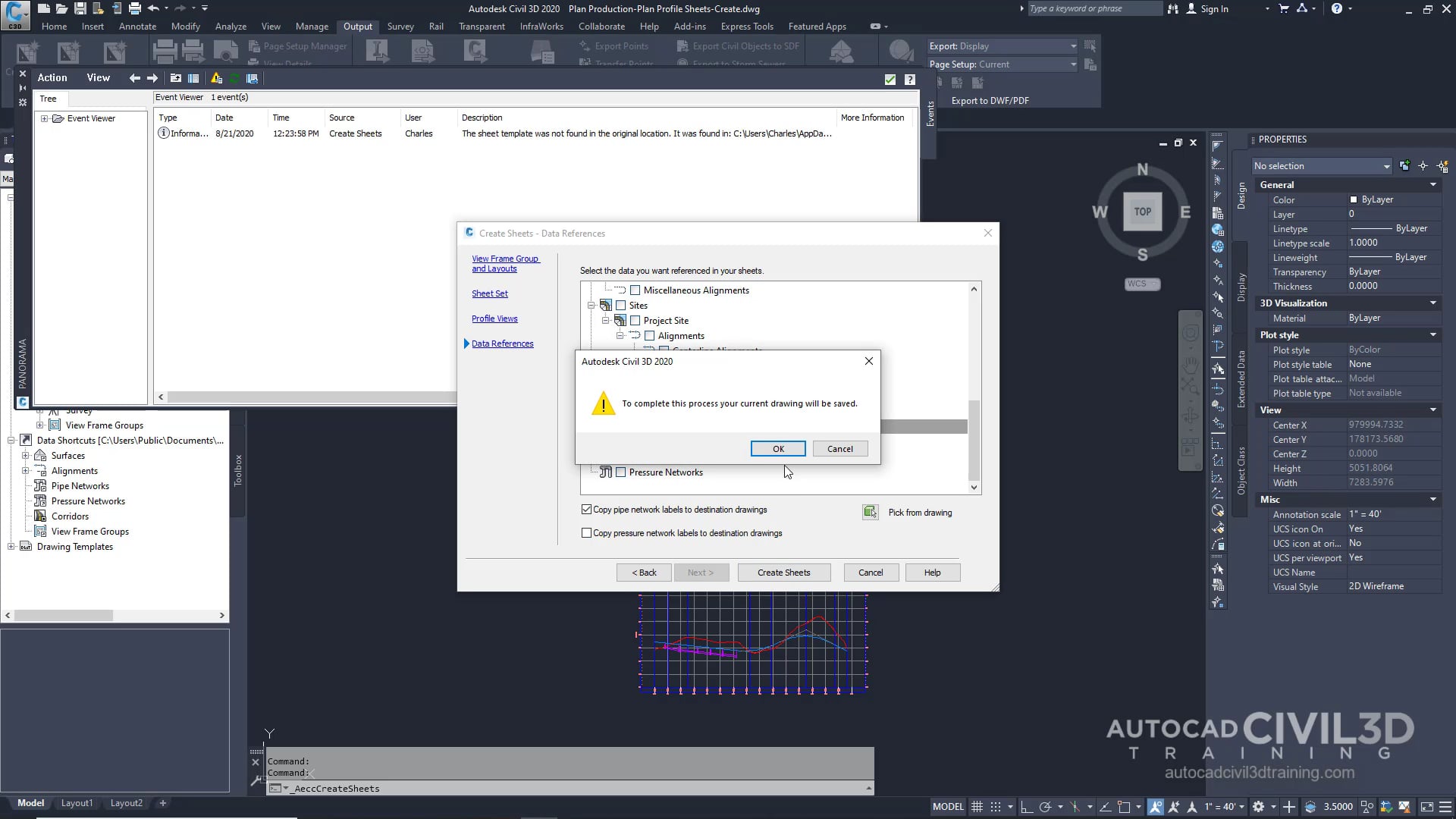 03 Creating Plan and Profile Sheets