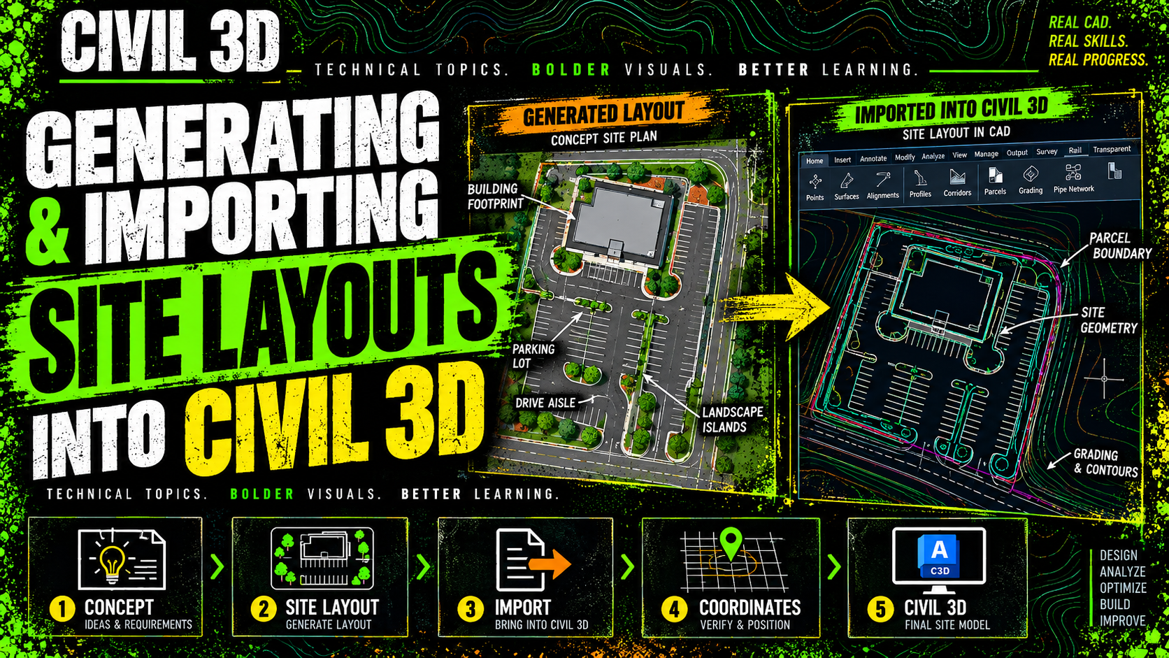 06 Generating and Importing Site Layouts in Civil 3D