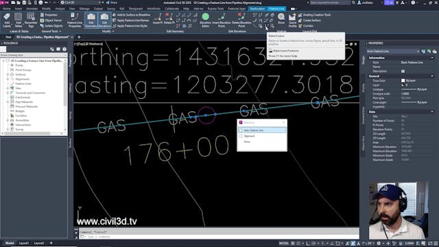 07 Creating a Feature Line from Pipel...