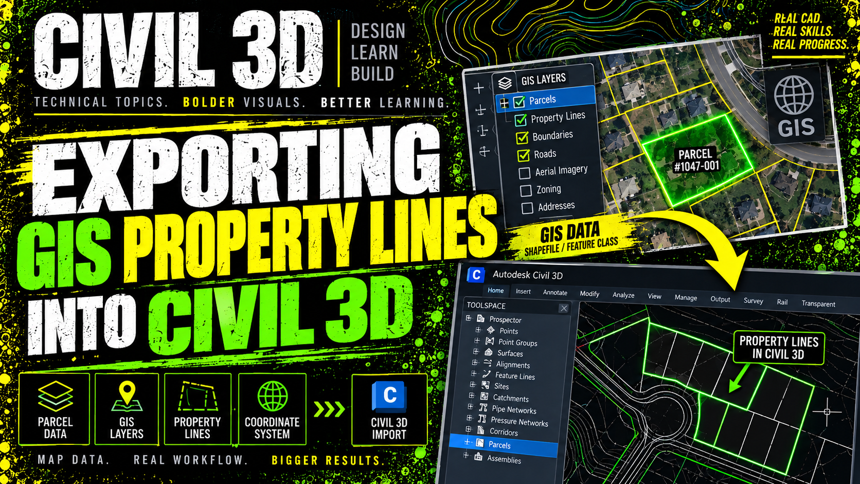 04 Exporting GIS Property Lines into Civil 3D