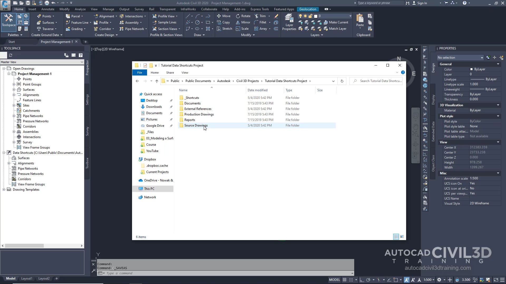 01 Setting Up a Data Shortcut Folder