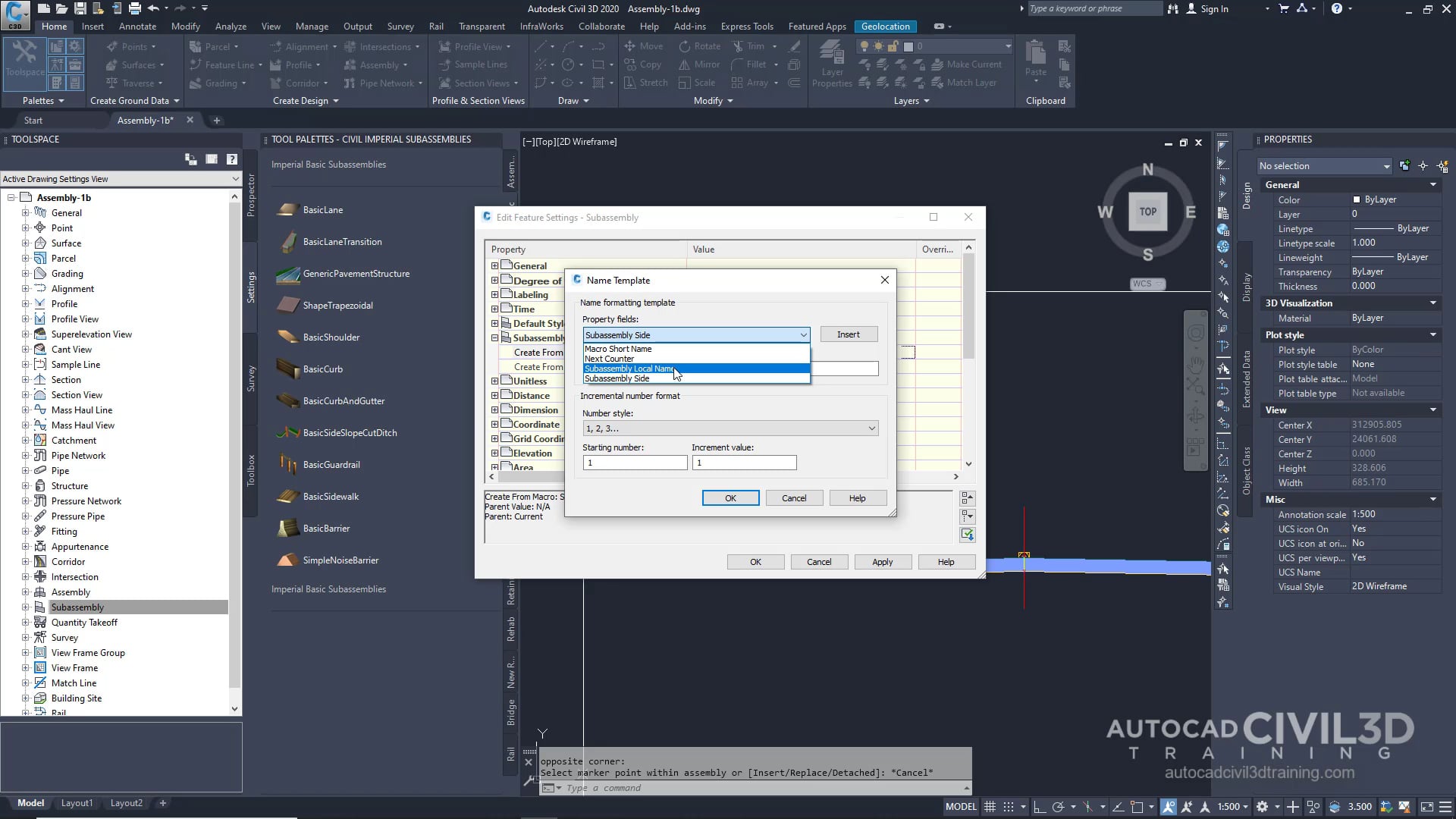 02 Modifying the Subassembly Name Template