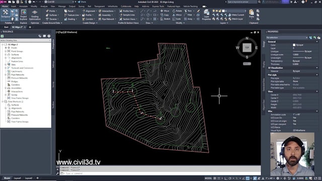 02 Adding Free Curves and Spirals to an Alignment