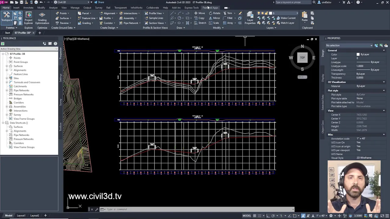 07 Copying a Layout Profile and Offsetting It Vertically - Profile ...