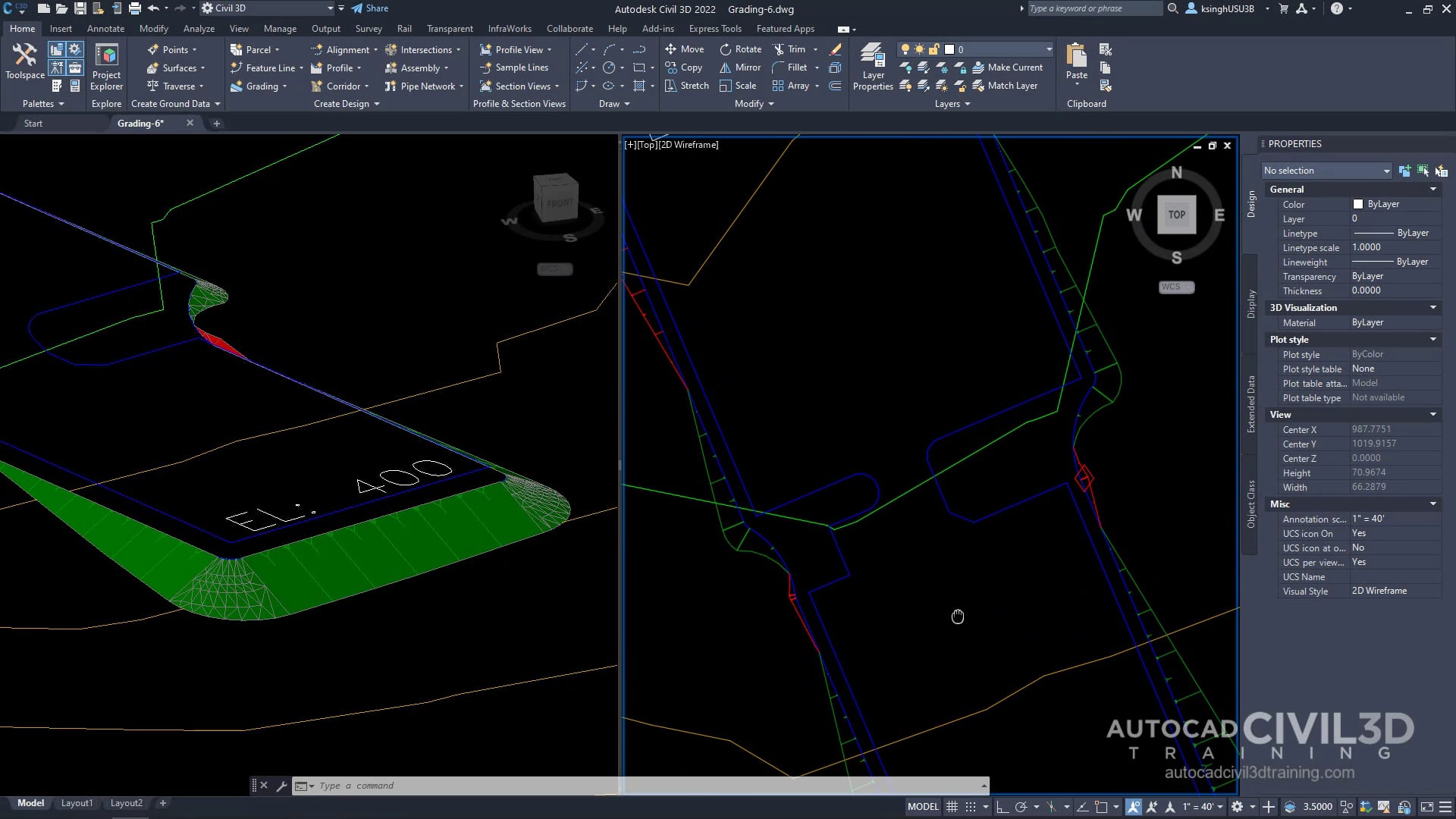 12 Filling Holes in a Grading in Civil 3D