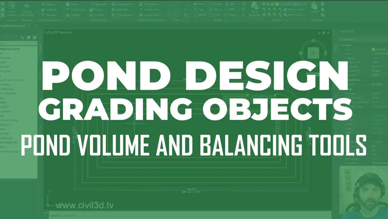 Pond Design with Grading Objects