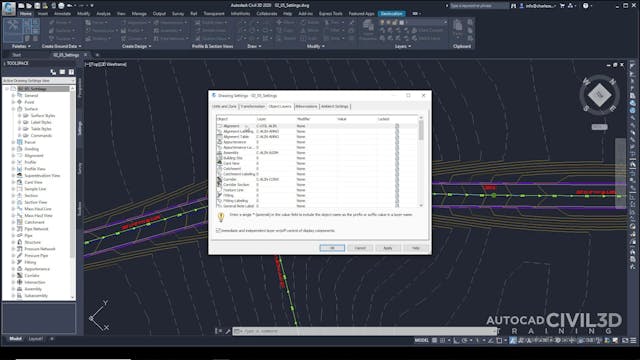 05 Civil 3D Settings Hierarchy