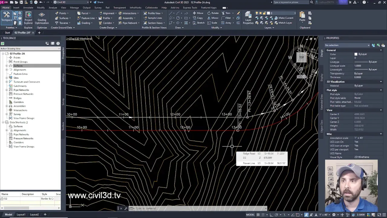 02 Creating and Displaying Surface Profiles with Offsets - Civil 3D ...