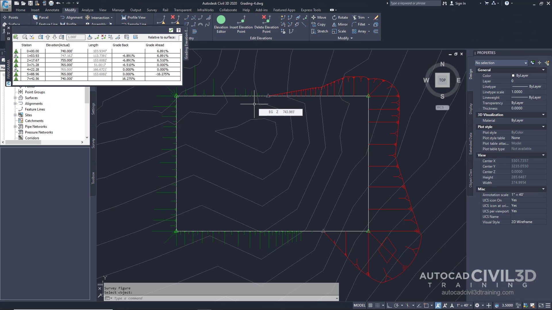 07 Editing the Grading Elevation