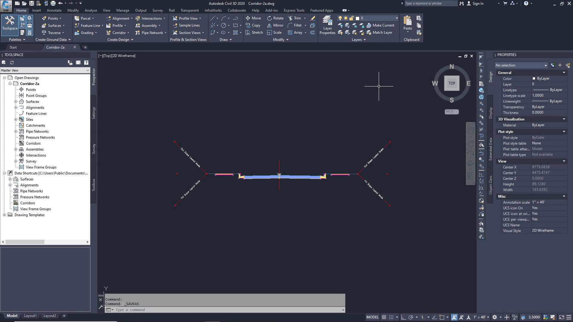 03 Creating a Corridor with a Transition Lane