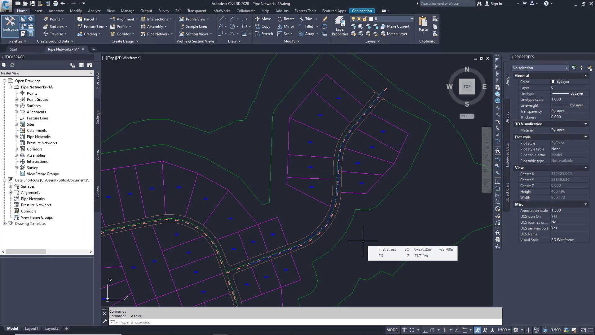 01 Creating a Pipe Network from a Polyline