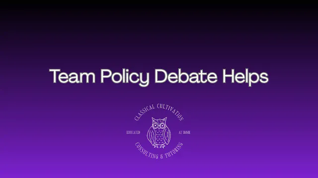 Team Policy Debate Helps