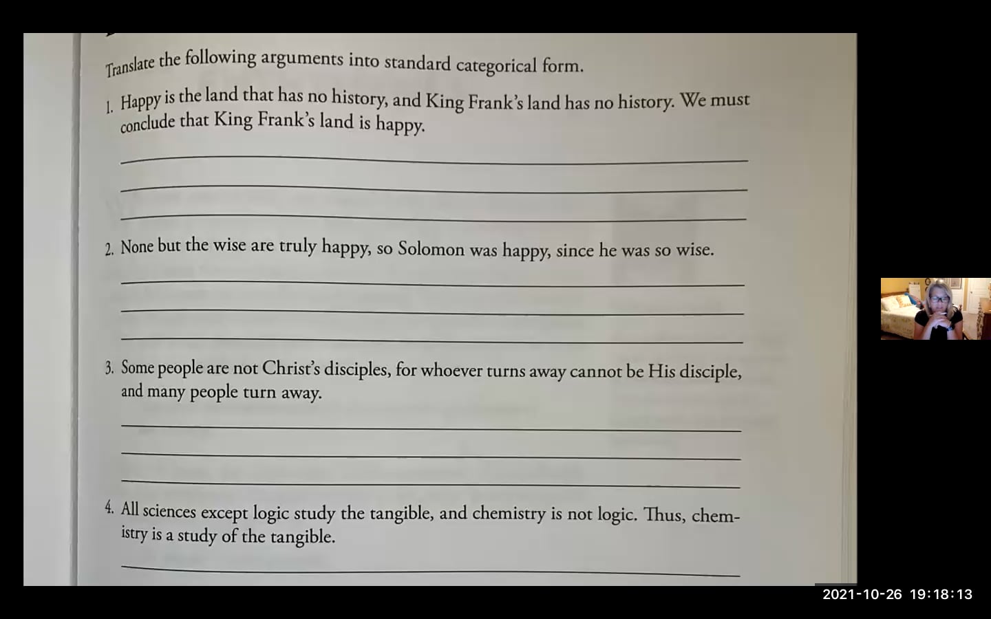 Introductory Logic Exercise 30 (w/ lesson 29)