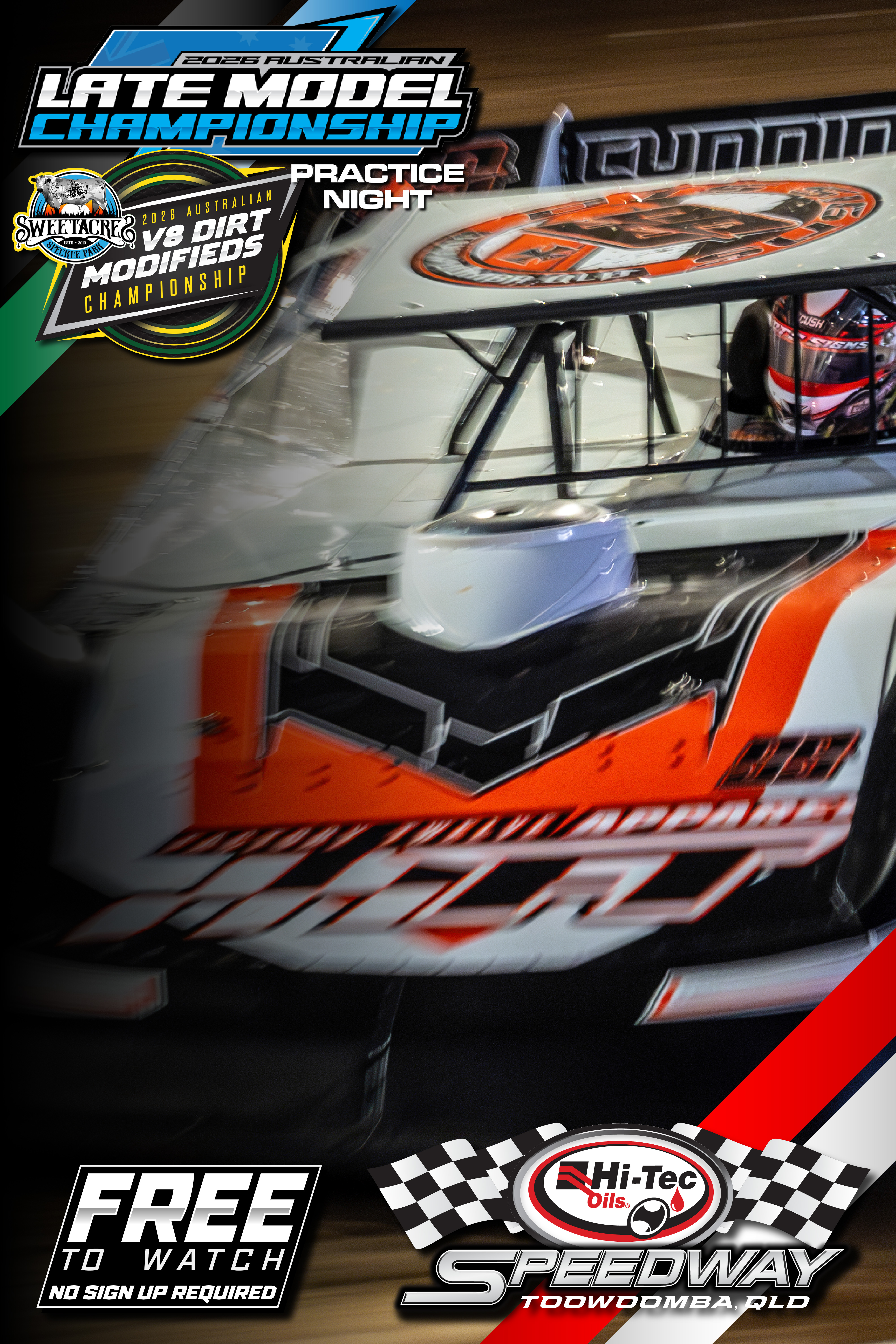 1st May 2026 | Toowoomba - Australian Late Model & V8 Dirt Modified Titles 2025/26 (Practice)
