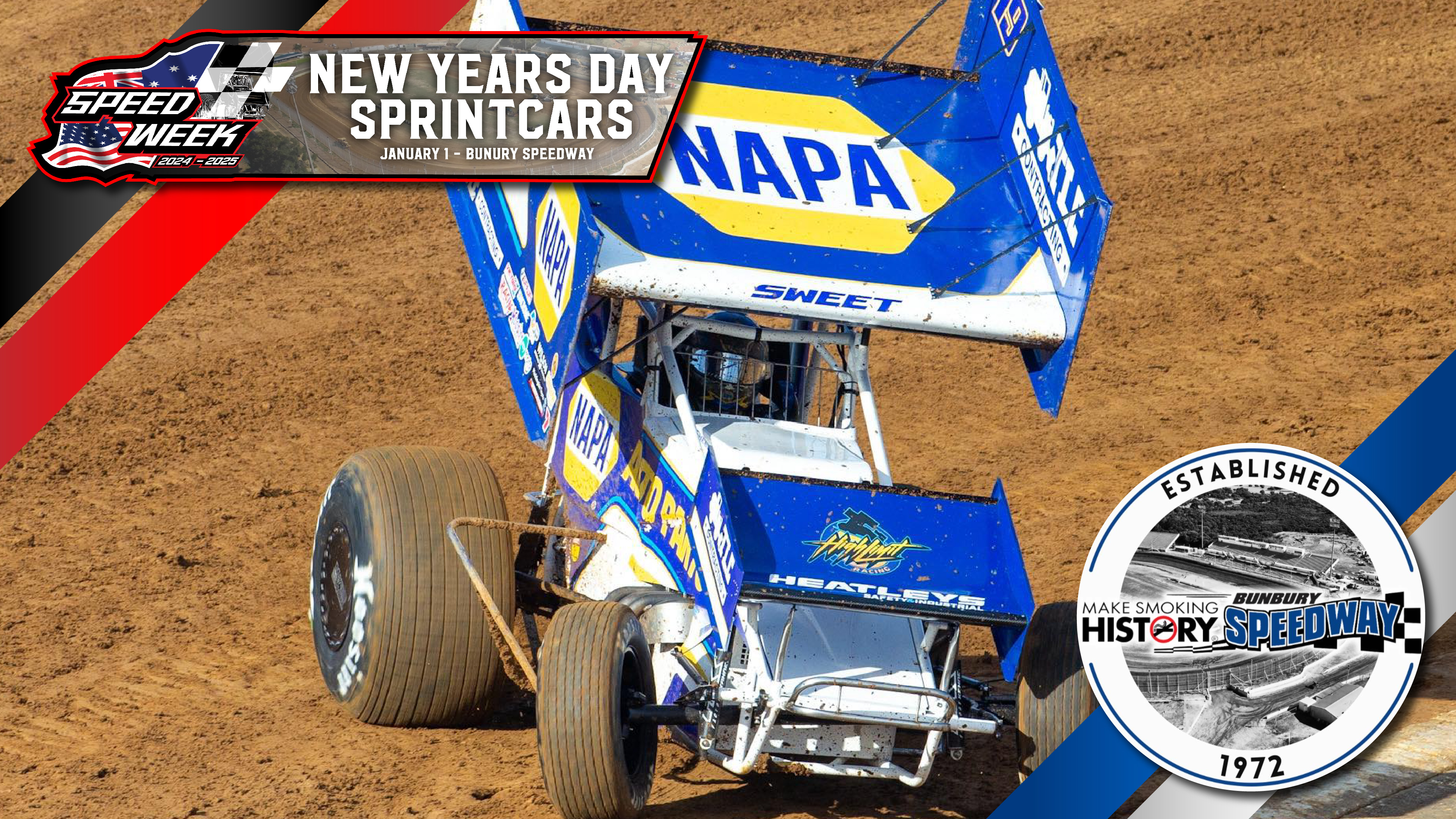 1st Jan 2025 | Bunbury - USA vs. WA Sprintcar Speedweek, New Years Day