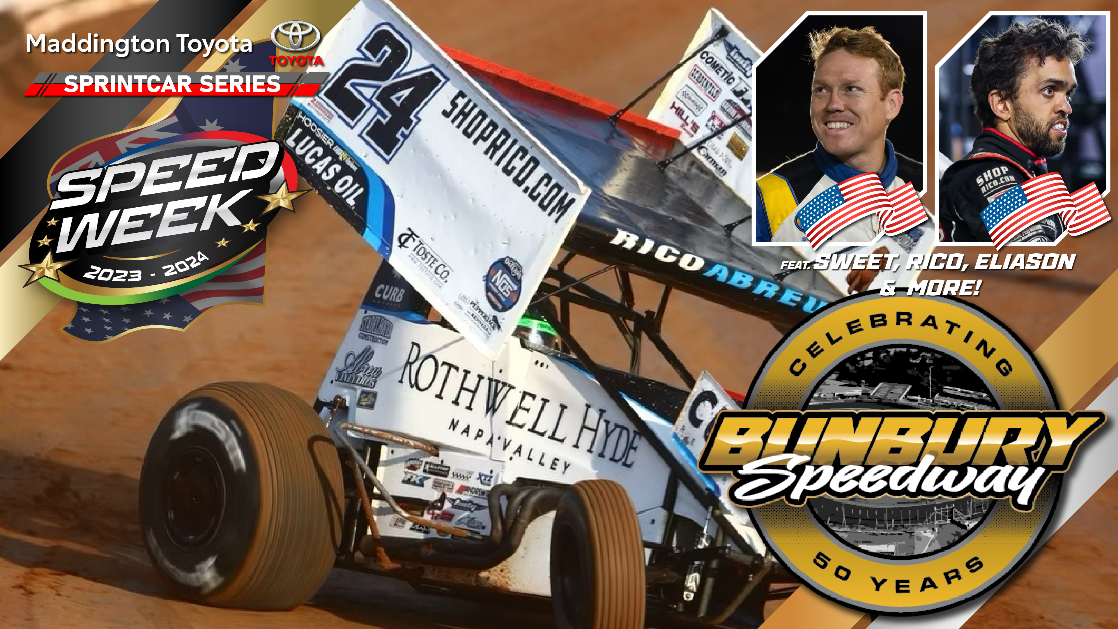 1st Jan 2024 | Bunbury - USA vs WA Sprintcar Speedweek