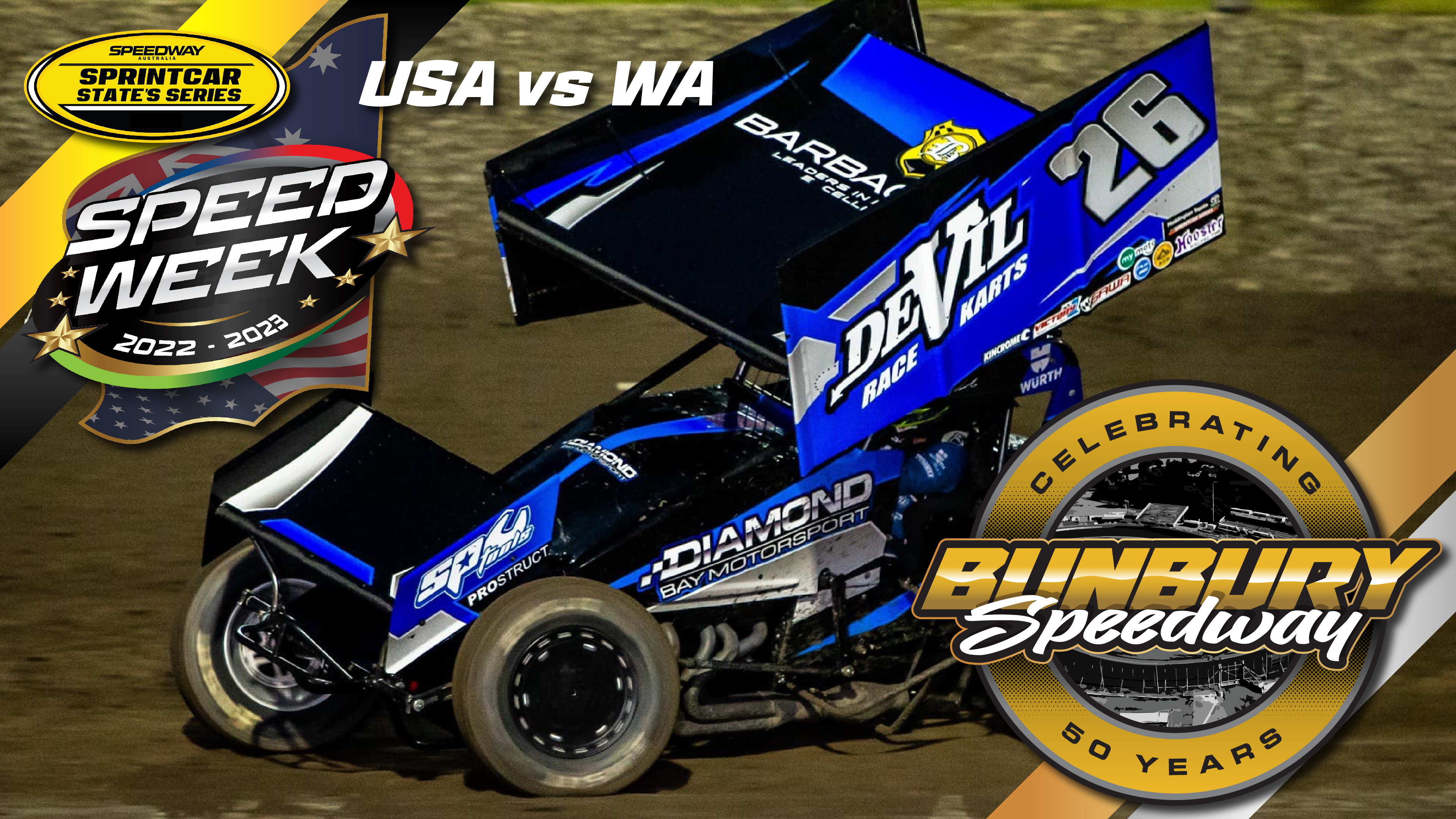 14th Jan 2023 | Bunbury - USA vs WA Sprintcar Speedweek, State Series WA 2022/23