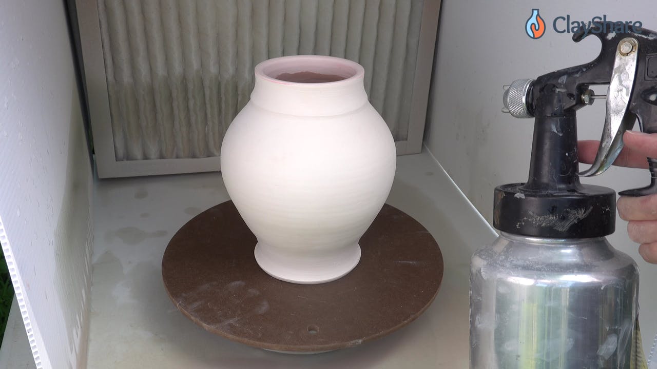 SprayGlaze05SprayUrn ClayShare Online Pottery and Ceramics