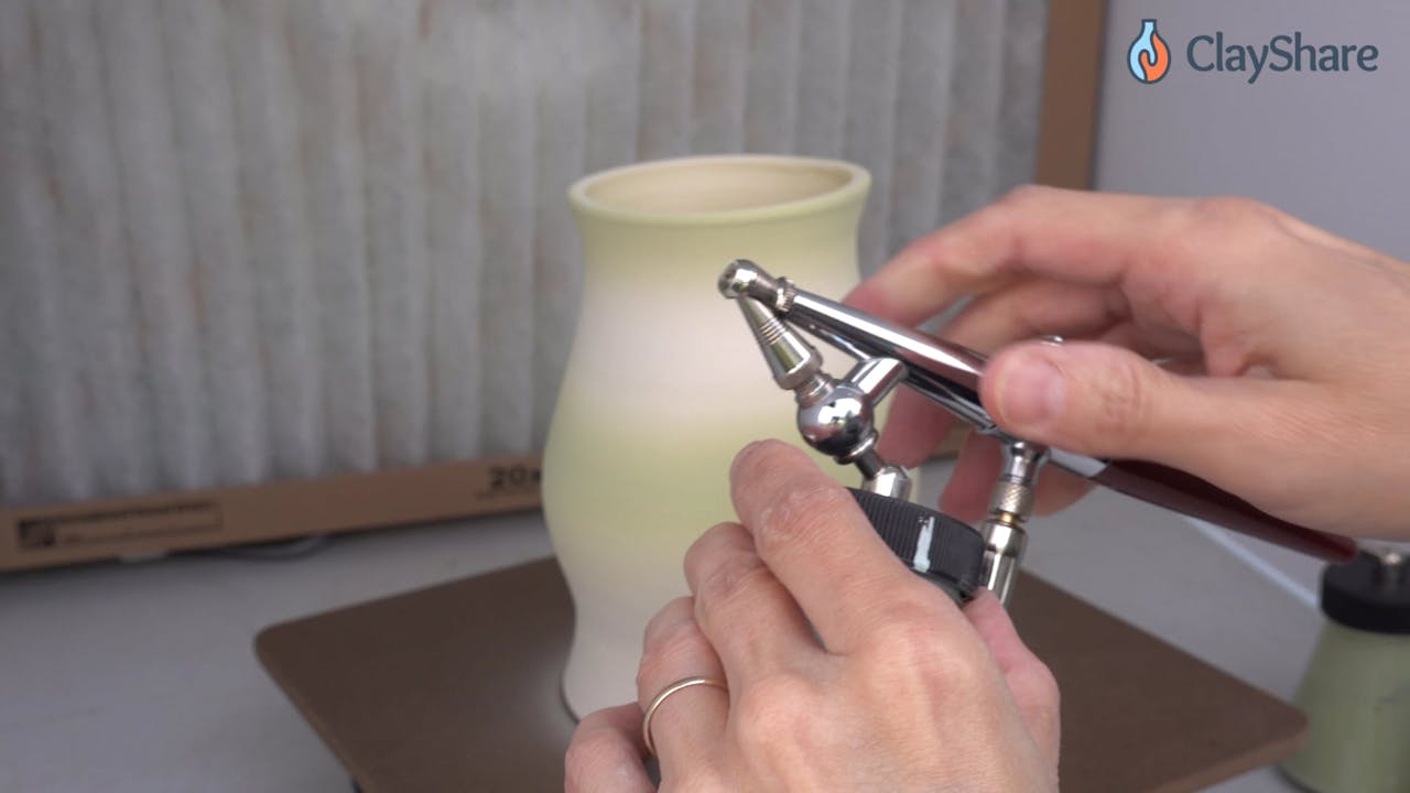 AirbrushUnderglaze04SprayVerticalForm ClayShare Online Pottery
