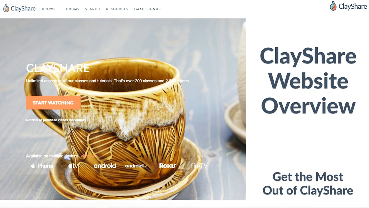 site Overview ClayShare Online Pottery and Ceramics Classes
