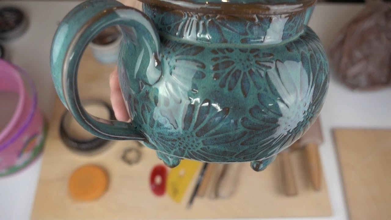 HB11302 Handbuilt Teapot ClayShare Online Pottery and Ceramics