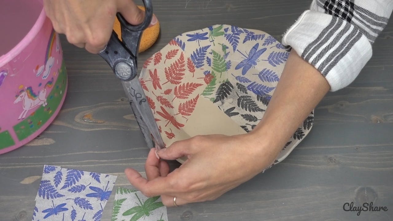 SD2503 Patchwork Pottery with Underglaze Transfers ClayShare