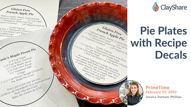 Pie Plates with Recipe Decals