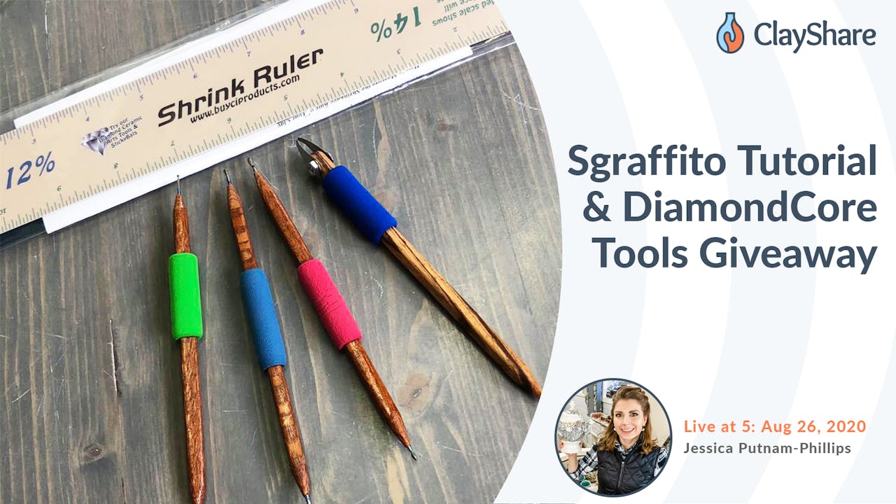 Sgraffito Tutorial and Diamond Core Tools Giveaway 2020 ClayShare