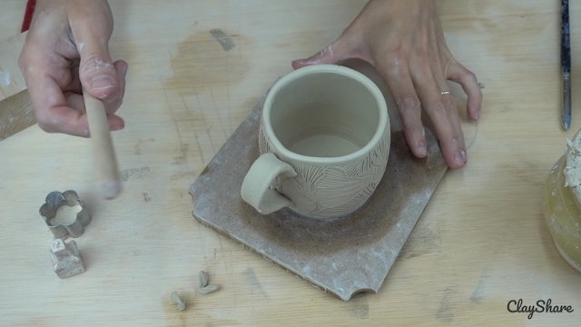 Espresso Cup and Saucer - Attaching the Handle