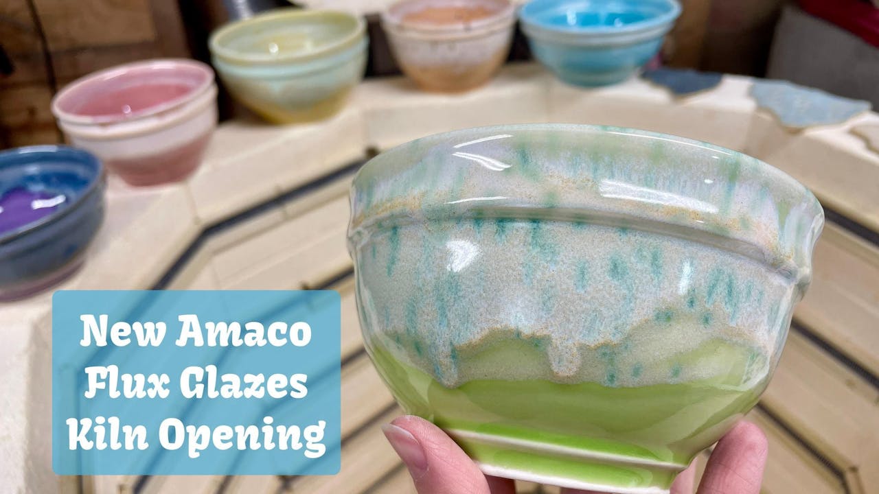 New Amaco Flux Glazes and Peach Plate Kiln Opening! ClayShare Online
