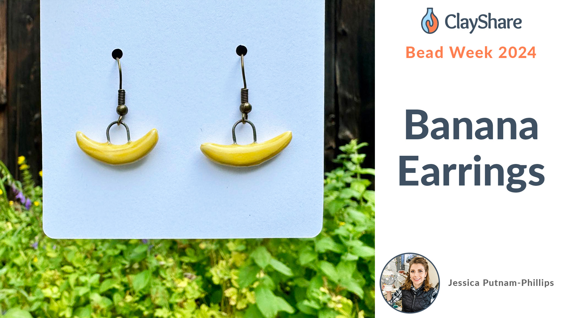 Banana Earrings ClayShare Online Pottery and Ceramics Classes Start