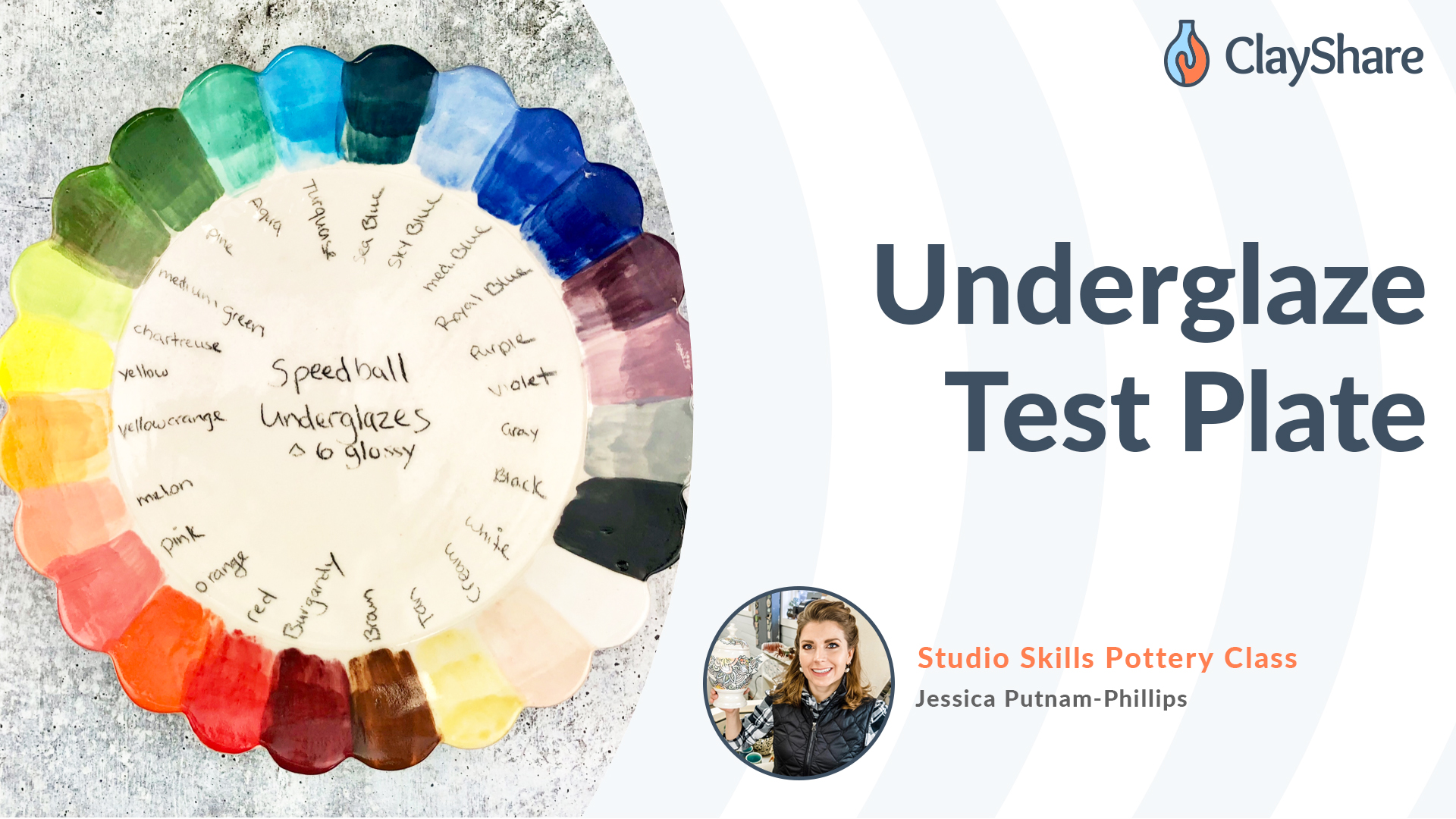 Underglaze or Glaze Test Plate ClayShare Online Pottery and Ceramics