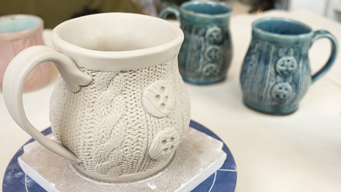 Sweater Mug ClayShare Online Pottery and Ceramics Classes Start