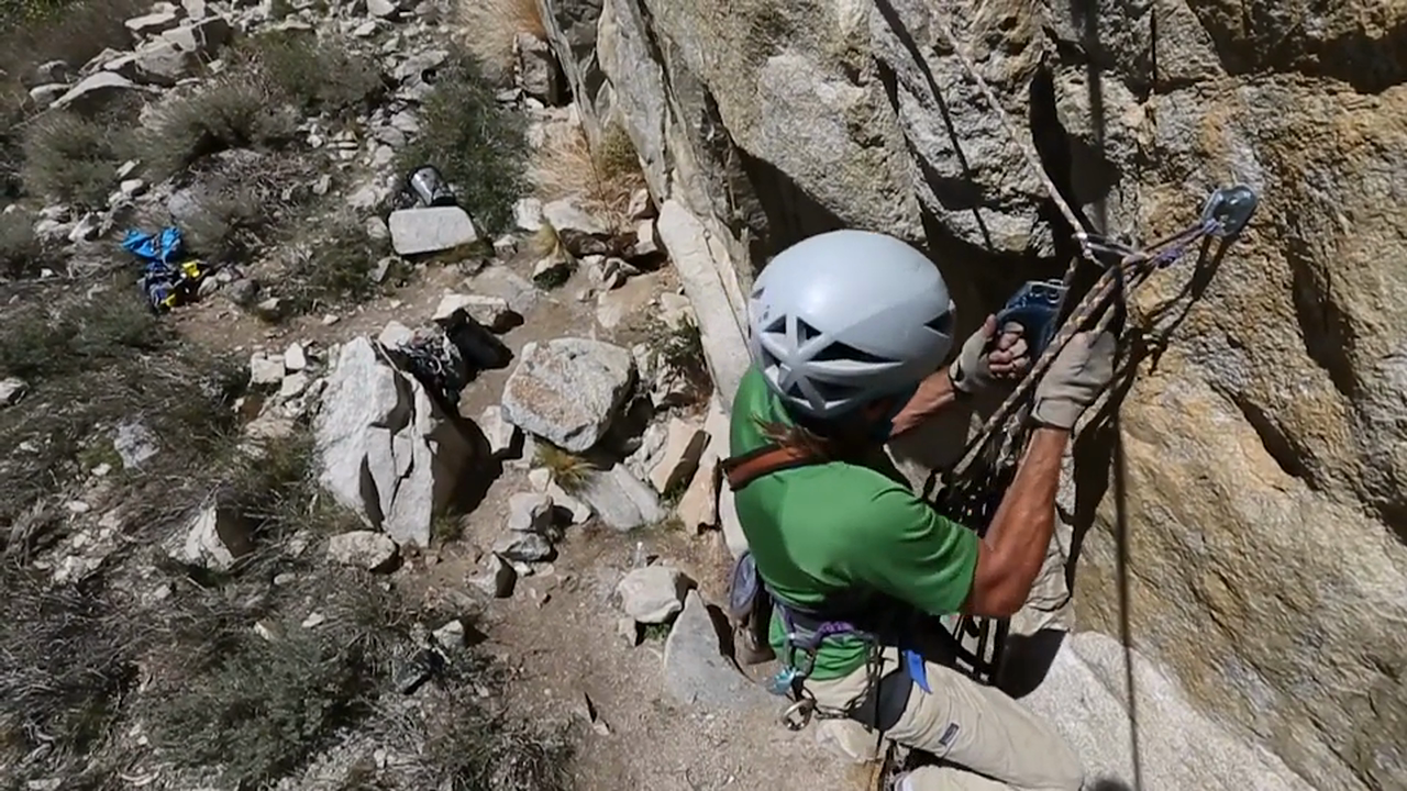 Aid Climbing: 15. How to Pendulum & Lower Out While Cleaning