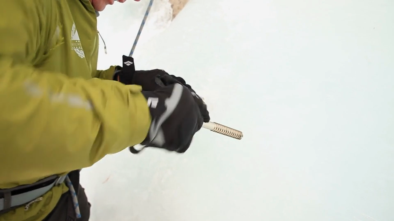 Ice Climbing: 16. Creating V-Thread Anchors